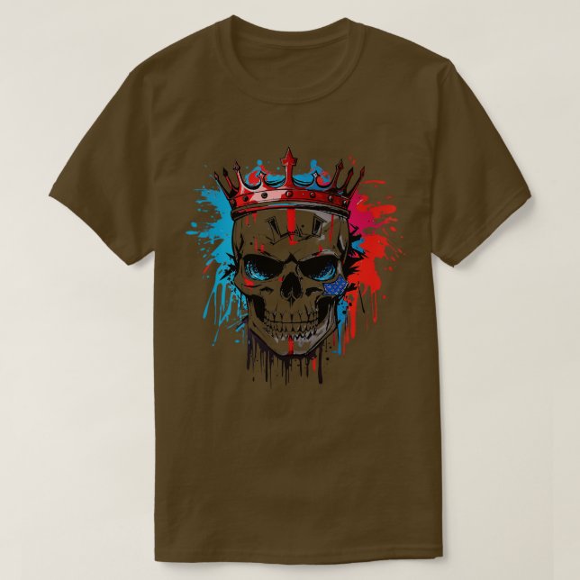 Camiseta Esqueleto Patriótico Skull Estados Unidos 4 De Jul (Diseño del anverso)