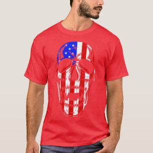 Camiseta Esqueleto Patriótico Skull Estados Unidos 4 De Jul