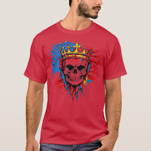Camiseta Esqueleto Patriótico Skull Estados Unidos 4 De Jul