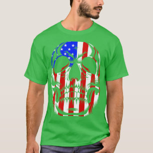 Camiseta Esqueleto Patriótico Skull Estados Unidos 4 De Jul