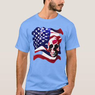 Camiseta Esqueleto Patriótico Skull Estados Unidos 4 De Jul
