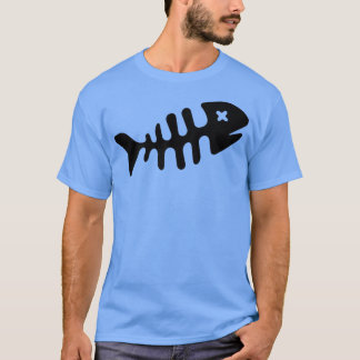 Camiseta Esqueleto Pescado Muerto Pescando Natación