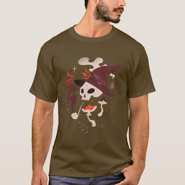 Camiseta Esqueleto Psicodélico de Woodland (Anverso)