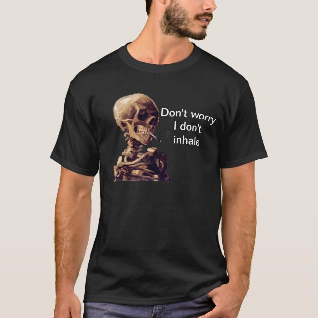 Camiseta Esqueleto que fuma de Van Gogh (Anverso)