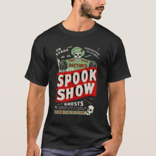 Camiseta Esqueleto retro Halloween Película de Horror Media