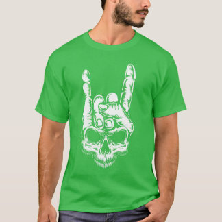 Camiseta Esqueleto Rocker de Hueso Música de Rock Metal Amo