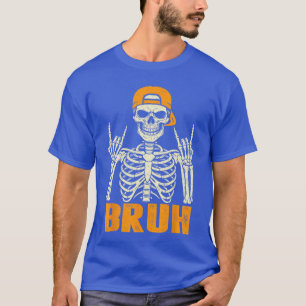Camiseta Esqueleto Rocker Genial Hermano Halloween Hombre R