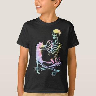 Camiseta Esqueleto Sostenedor De Un Tapón De Vestido De Hal