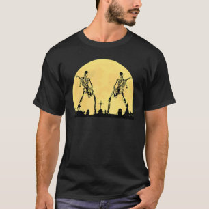 Camiseta Esqueleto tocando solo guitarra eléctrica en el pa