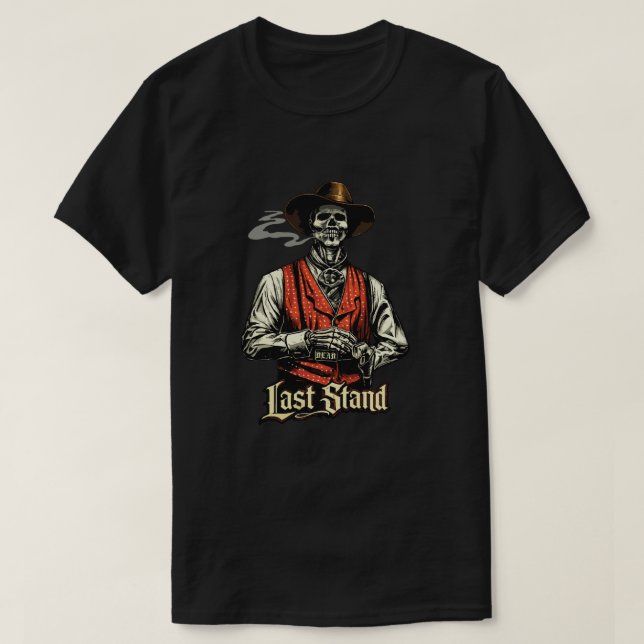 Camiseta Esqueleto Vaquero de Última Resistencia (Diseño del anverso)
