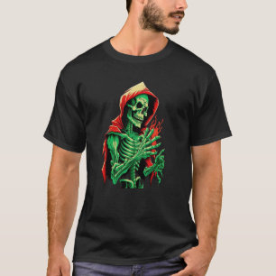 Camiseta Esqueleto verde: Skeleton gótico y oculto de la mu
