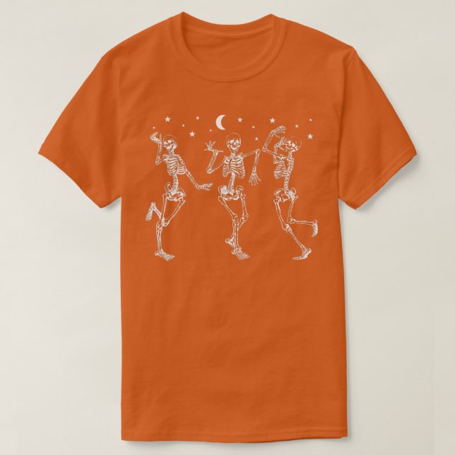 Camiseta Esqueletos bailarines Dance Challenge Halloween Co (Diseño del anverso)