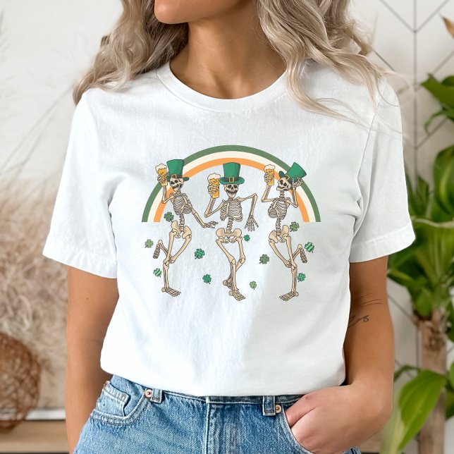 Camiseta Esqueletos bailarines Día de San Patricio (Subido por el creador)