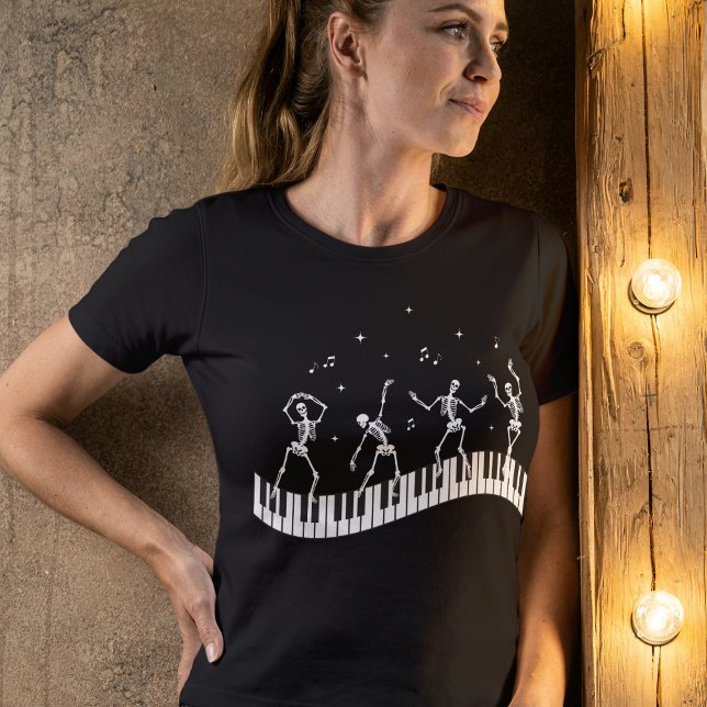 Camiseta Esqueletos bailarines Teclado Teacher de música T- (Subido por el creador)