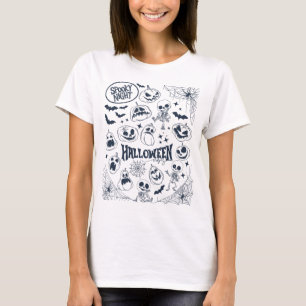 Camiseta Esqueletos bailarines y calabaza - Halloween espel