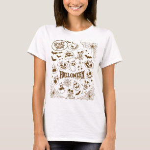 Camiseta Esqueletos bailarines y calabaza - Halloween espel