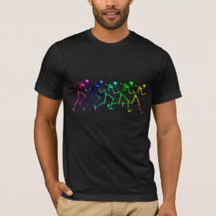 Camiseta Esqueletos corrientes del arco iris