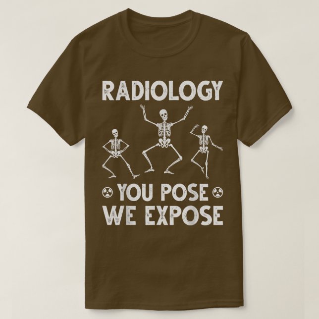 Camiseta Esqueletos danzantes Humor radiológico de rayos X  (Diseño del anverso)