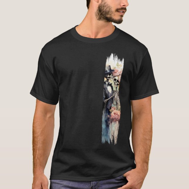 Camiseta Esqueletos de amor eterno Pincel Pinza (Anverso)