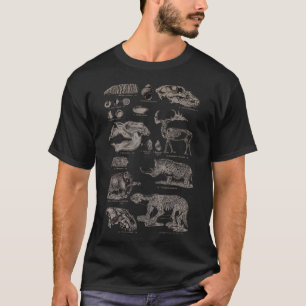 Camiseta Esqueletos de animales prehistóricos de época y fó