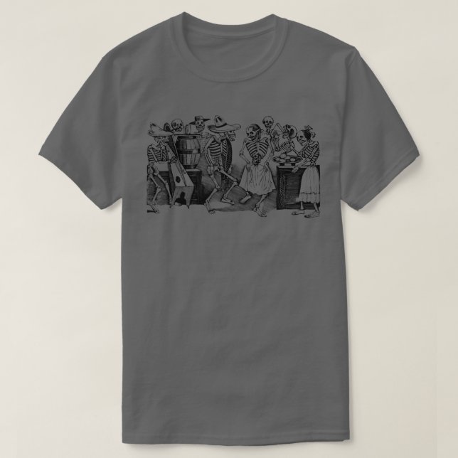 Camiseta Esqueletos de baile de la cosecha  (Diseño del anverso)