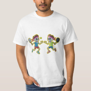 Camiseta Esqueletos de dibujos animados divertidos jugando