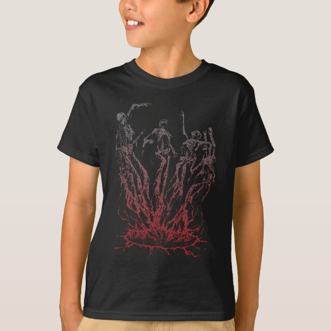 Camiseta Esqueletos de las llamas (Anverso)