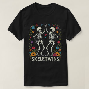 Camiseta Esqueletos de los gemelos de Halloween ganan esque