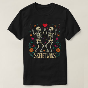Camiseta Esqueletos de los gemelos de Halloween ganan esque