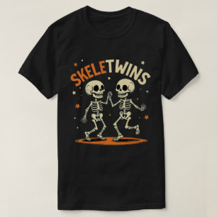 Camiseta Esqueletos de los gemelos de Halloween ganan esque