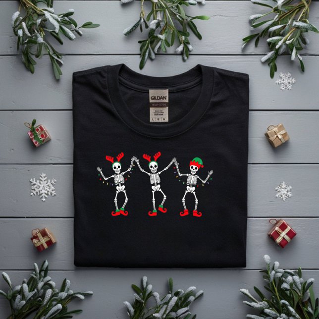 Camiseta Esqueletos de los Navidades bailarines (Subido por el creador)