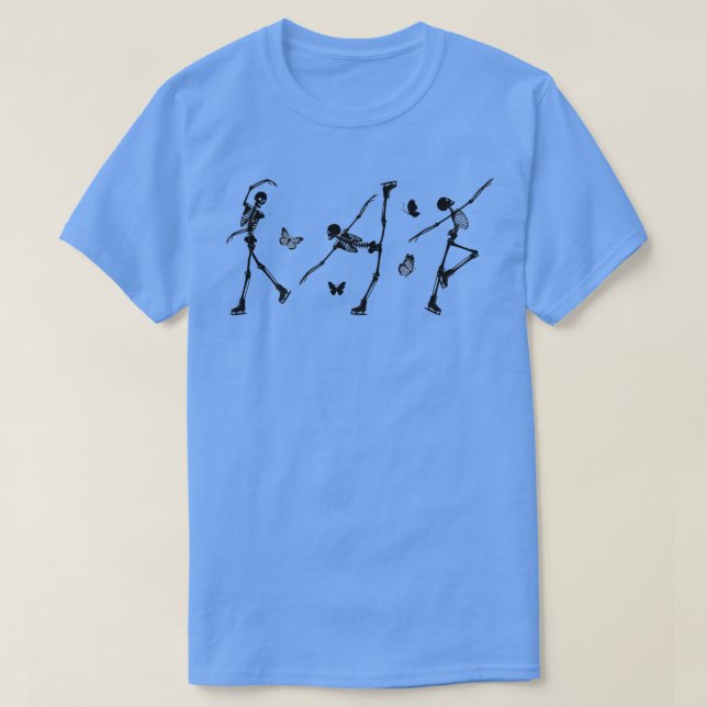 Camiseta Esqueletos de patinaje artístico (Diseño del anverso)