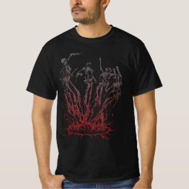 Camiseta Esqueletos emergiendo de las llamas