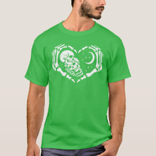 Camiseta Esqueletos Enamorados En Forma De Corazón Manos De