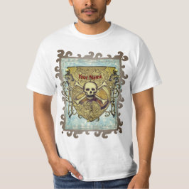 Camiseta Esqueletos Escudo de cráneo 