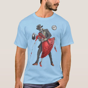 Camiseta Esqueletos góticos bailando