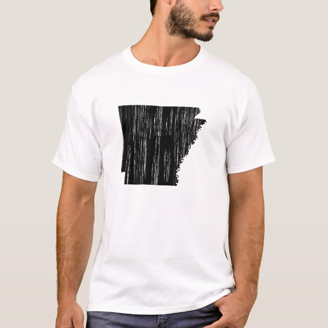 Camiseta Esquema apenado del estado de Arkansas (Anverso)