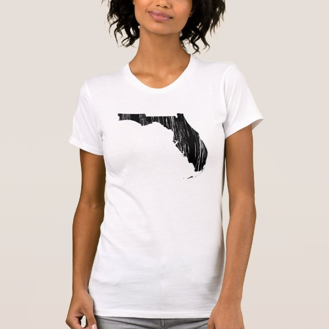 Camiseta Esquema apenado del estado de la Florida (Anverso)