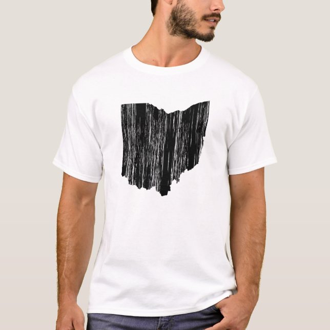 Camiseta Esquema apenado del estado de Ohio (Anverso)