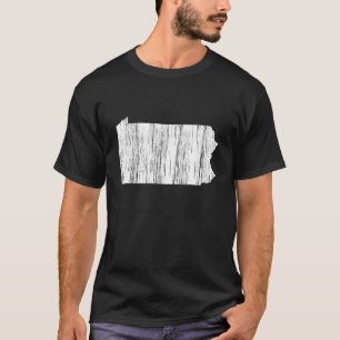 Camiseta Esquema apenado del estado de Pennsylvania