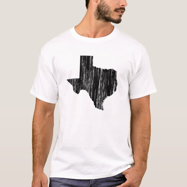 Camiseta Esquema apenado del estado de Tejas (Anverso)