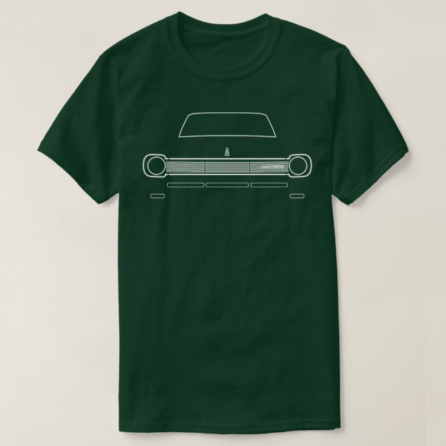 Camiseta Esquema blanco clásico de AMC Rambler de 1966 (Diseño del anverso)