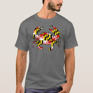 Camiseta Esquema de cangrejo de la bandera de Maryland