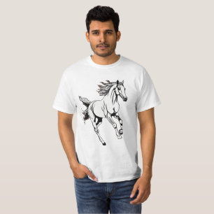 Camiseta Esquema de diseño de caballos de carreras