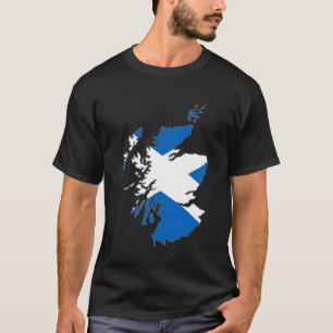 Camiseta Esquema de Escocia superpuesto con la Saltire