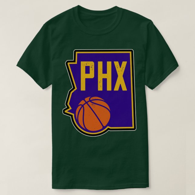 Camiseta Esquema de estado de baloncesto Phoenix (Diseño del anverso)