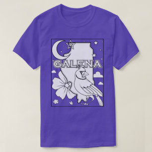 Camiseta esquema de estado de galena illinois