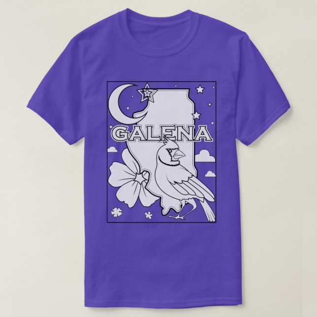 Camiseta esquema de estado de galena illinois (Diseño del anverso)