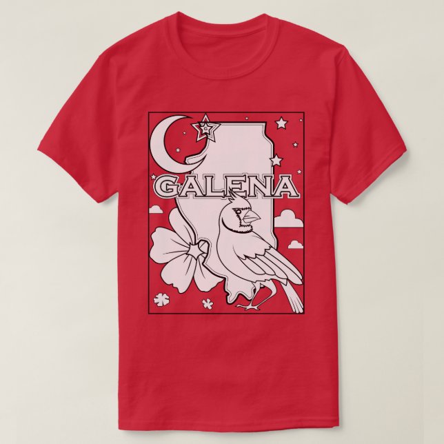 Camiseta esquema de estado de galena illinois TShirt (Diseño del anverso)
