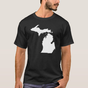 Camiseta Esquema de estado de Michigan